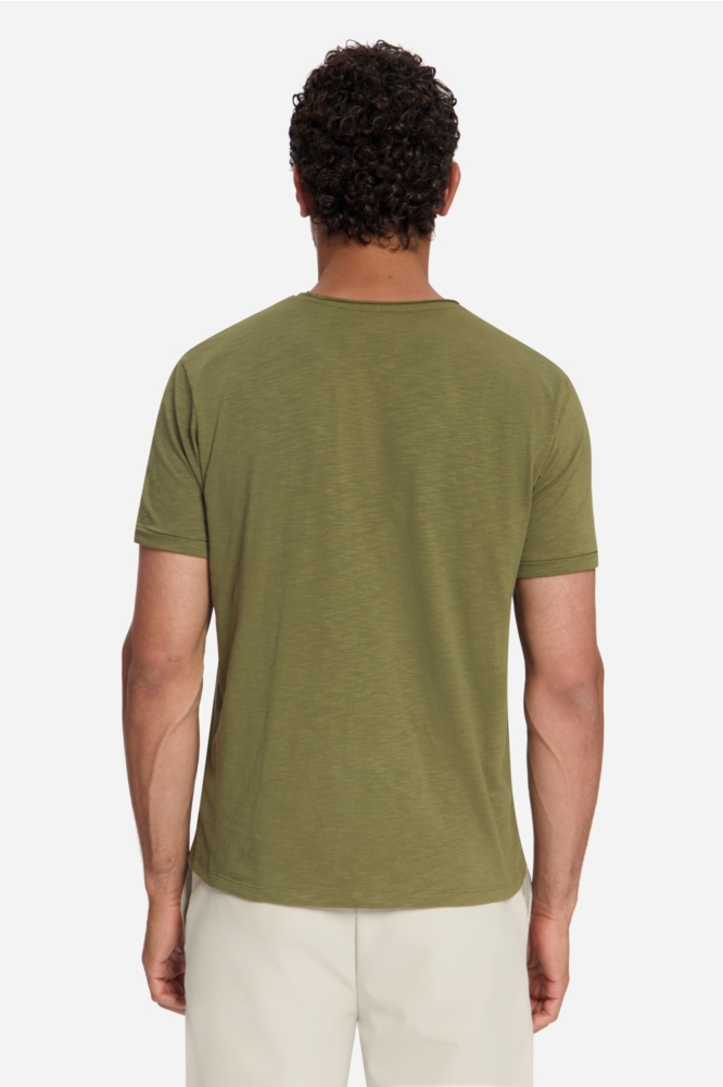 NO-EXCESS groene heren t-shirt | Model achteraanzicht