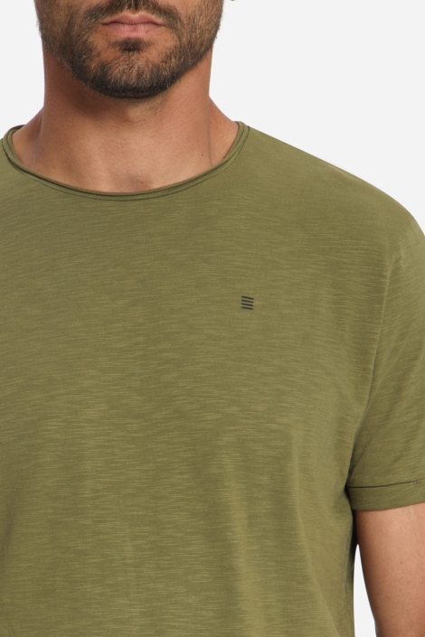 NO-EXCESS groene heren t-shirt | Close up