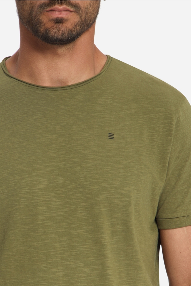 NO-EXCESS groene heren t-shirt | Close up
