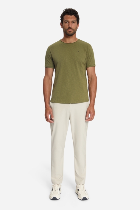 NO-EXCESS groene heren t-shirt | Model
