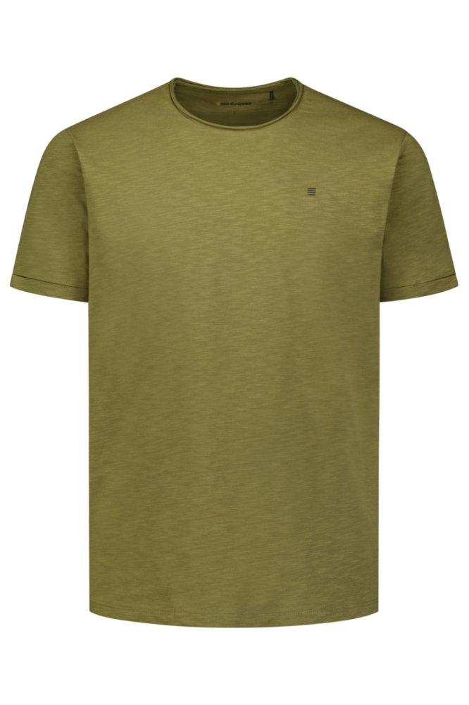 NO-EXCESS groene heren t-shirt | Vooraanzicht