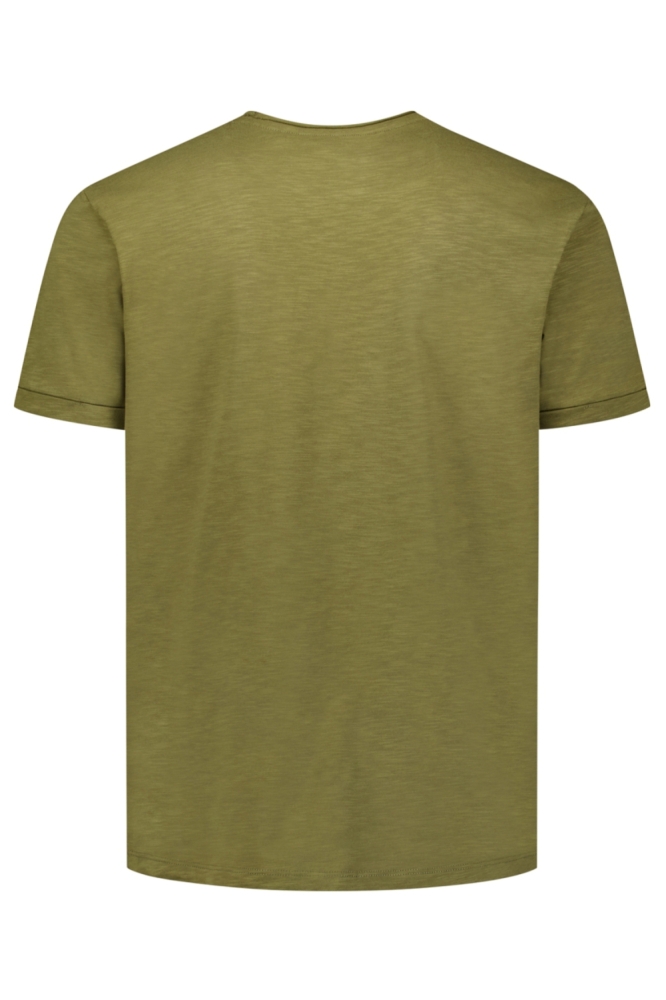 NO-EXCESS groene heren t-shirt | Achteraanzicht
