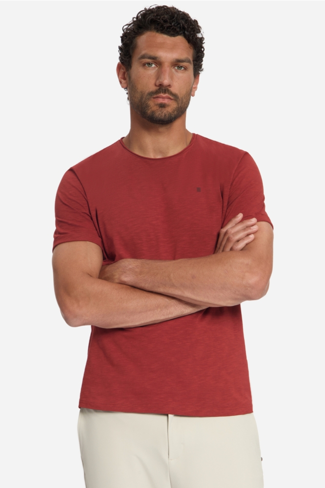 NO-EXCESS rode heren t-shirt | Model vooraanzicht