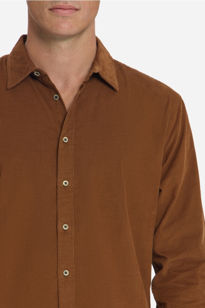 NO-EXCESS camel heren overhemd | Close up