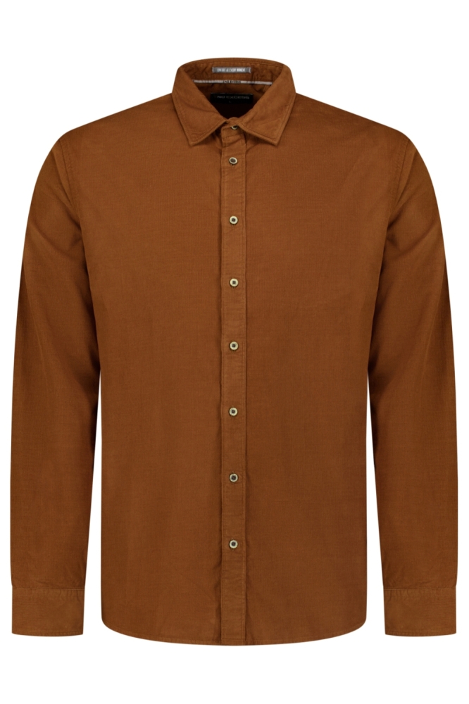NO-EXCESS camel heren overhemd | Vooraanzicht