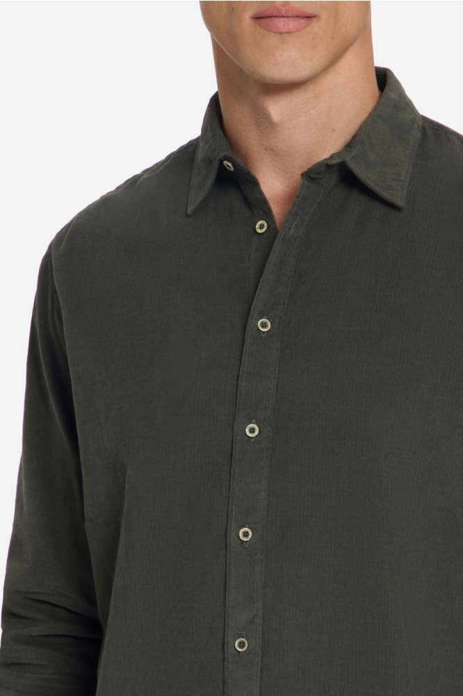 NO-EXCESS groene heren overhemd | Close up