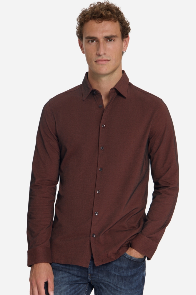 NO-EXCESS rode heren overhemd | Model vooraanzicht