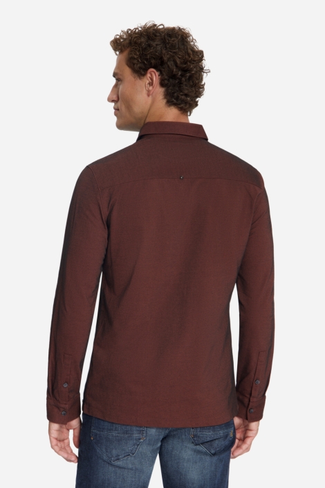 NO-EXCESS rode heren overhemd | Model achteraanzicht