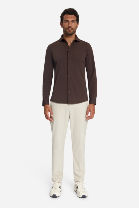 NO-EXCESS bruine heren overhemd | Model