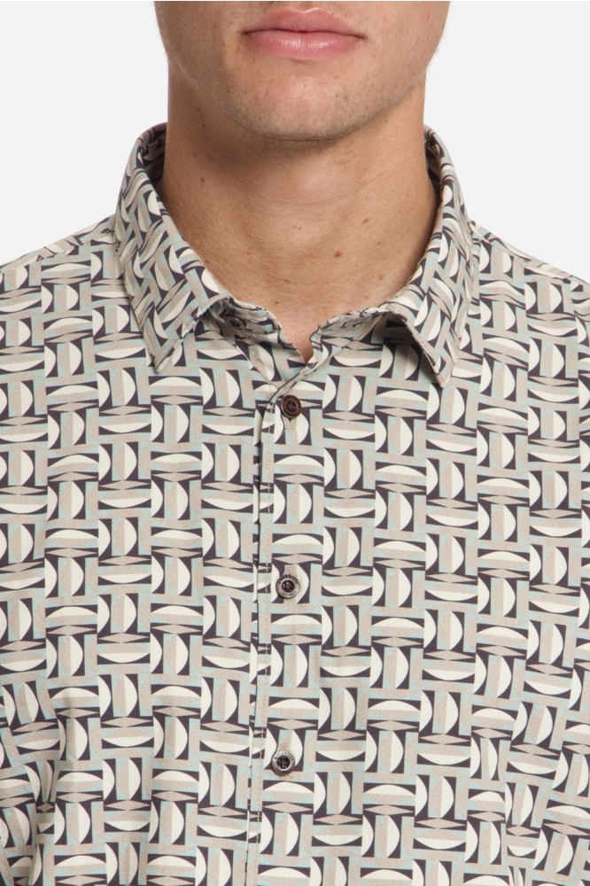 NO-EXCESS beige heren overhemd | Close up