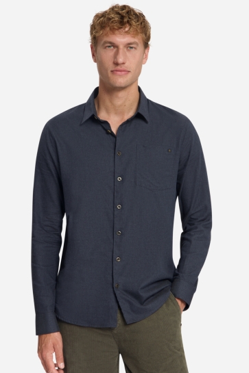 NO-EXCESS Overhemd FLANELLEN OVERHEMD 33430845 Dark Night