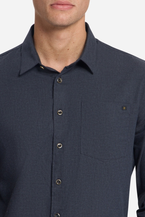 NO-EXCESS blauwe heren overhemd | Close up