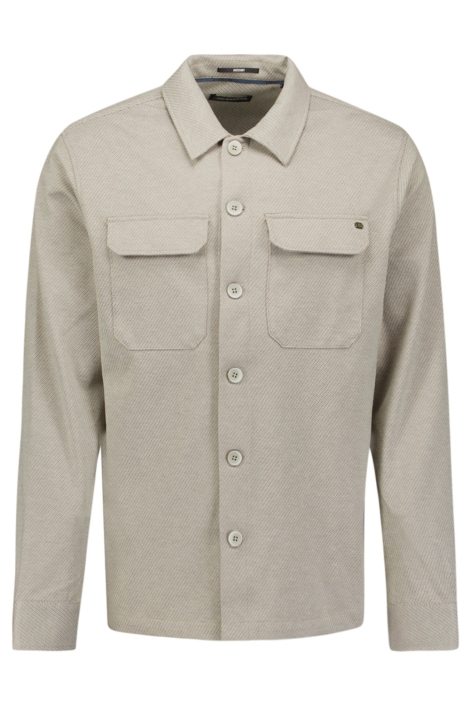 NO-EXCESS beige heren overhemd | Vooraanzicht
