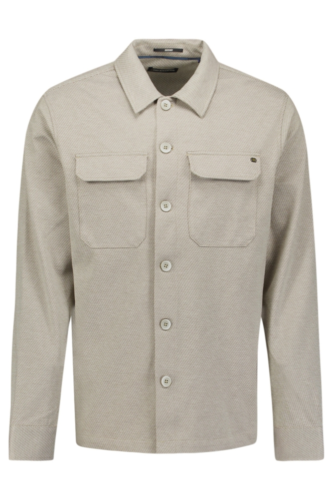 NO-EXCESS beige heren overhemd | Vooraanzicht