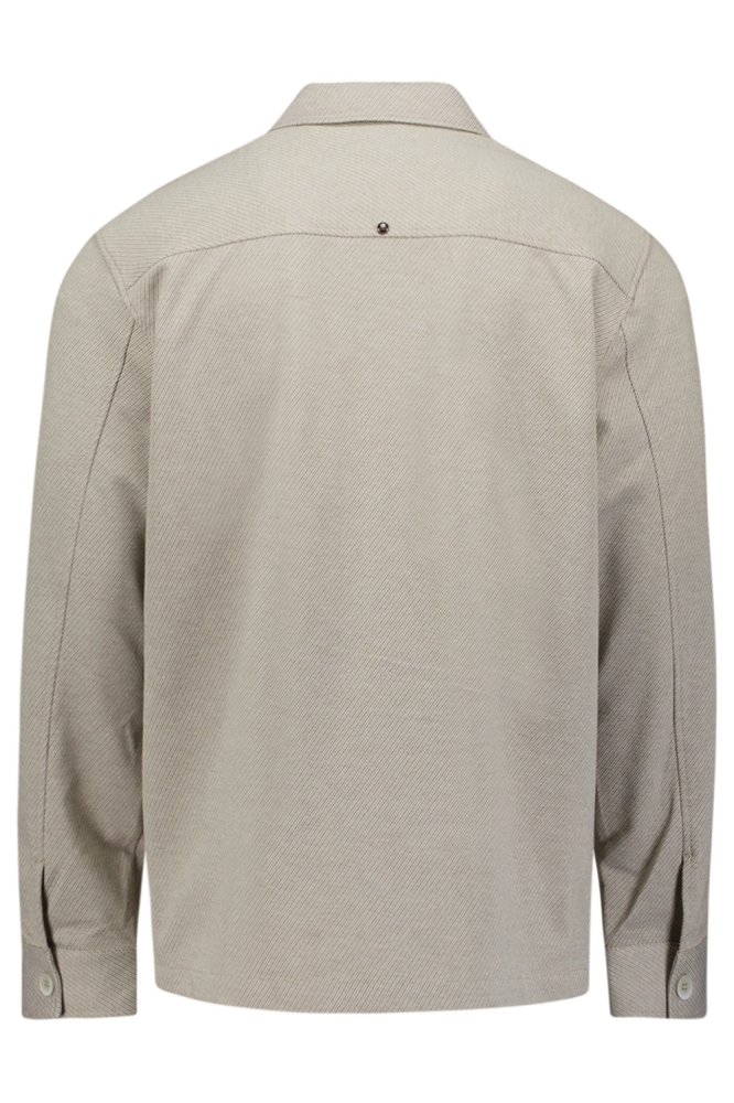 NO-EXCESS beige heren overhemd | Achteraanzicht