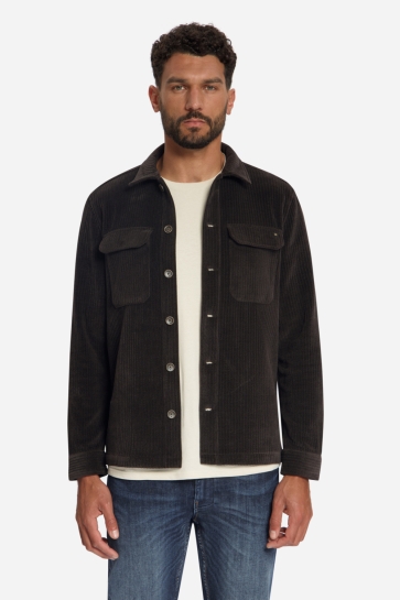 NO-EXCESS Overhemd STRETCH CORD OVERSHIRT 33510826SN Earth