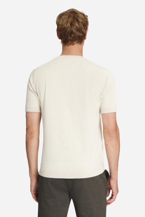 NO-EXCESS beige heren trui | Model achteraanzicht