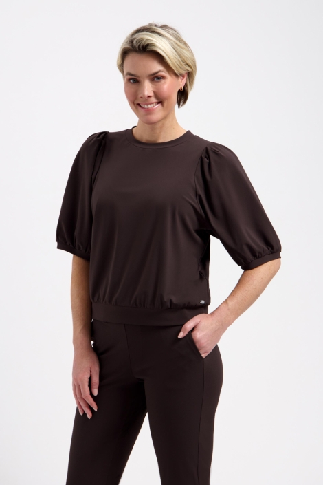Lady Day bruine dames t-shirt | Model vooraanzicht