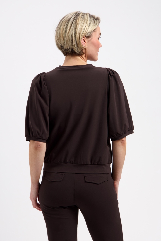 Lady Day bruine dames t-shirt | Model achteraanzicht