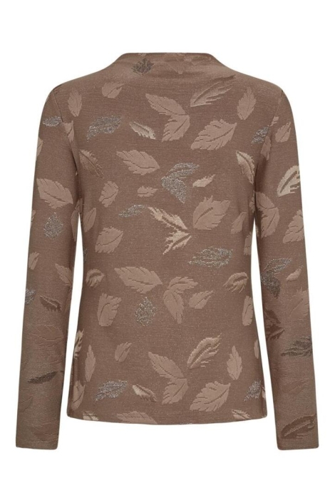 Freequent taupe dames t-shirt | Achteraanzicht