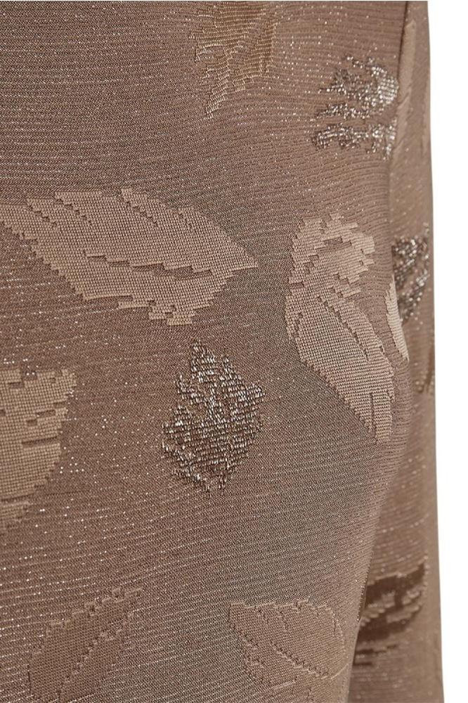 Freequent taupe dames t-shirt | Close up