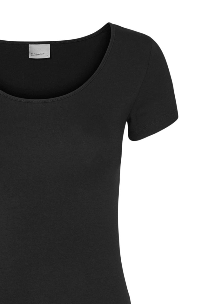 Vero Moda zwarte dames t-shirt | Close up