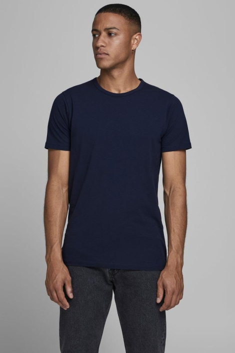 Jack & Jones blauwe heren t-shirt | Model vooraanzicht