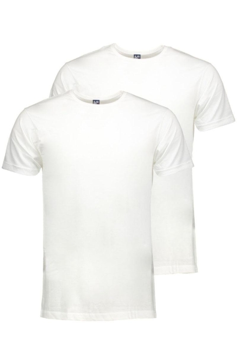 Alan Red witte heren t-shirt | Vooraanzicht