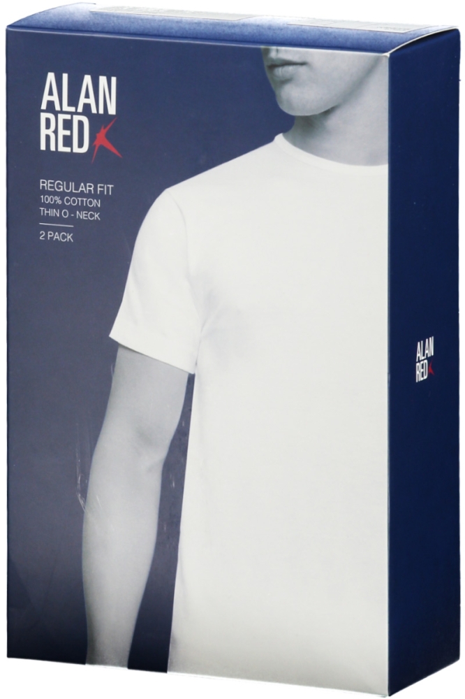 Alan Red witte heren t-shirt | Verpakking