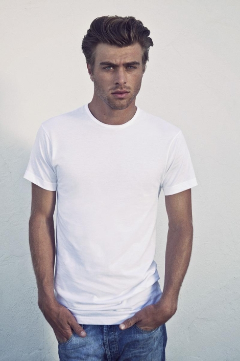 Alan Red witte heren t-shirt | Model vooraanzicht