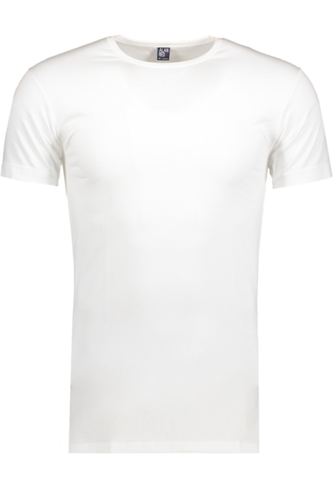Alan Red witte heren t-shirt | Vooraanzicht