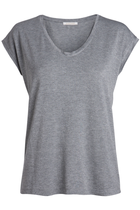 Pieces grijze dames t-shirt | Vooraanzicht