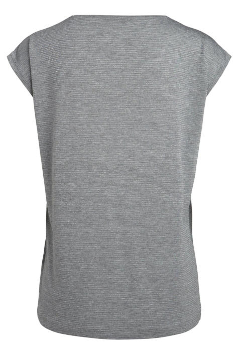Pieces grijze dames t-shirt | Achteraanzicht