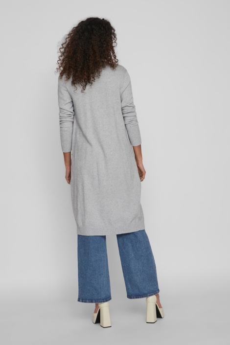 Vila grijze dames vest | Model achteraanzicht