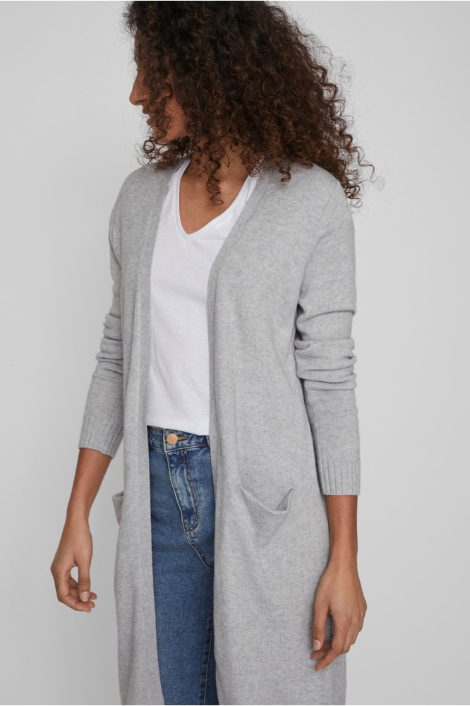 Vila grijze dames vest | Close up