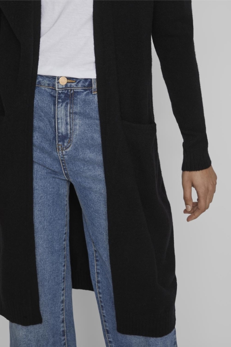 Vila zwarte dames vest | Close up