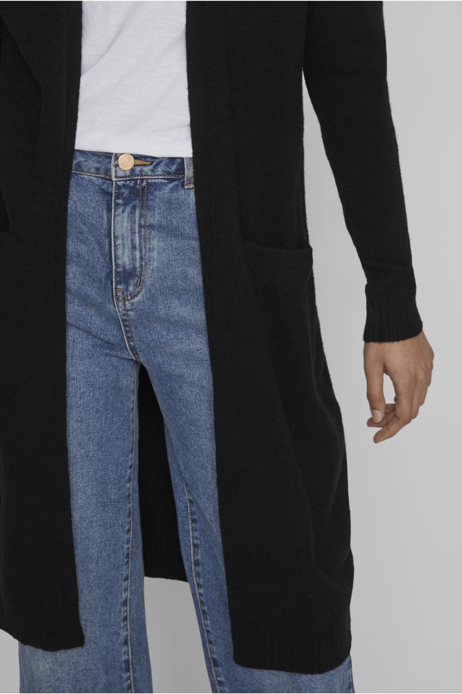 Vila zwarte dames vest | Close up