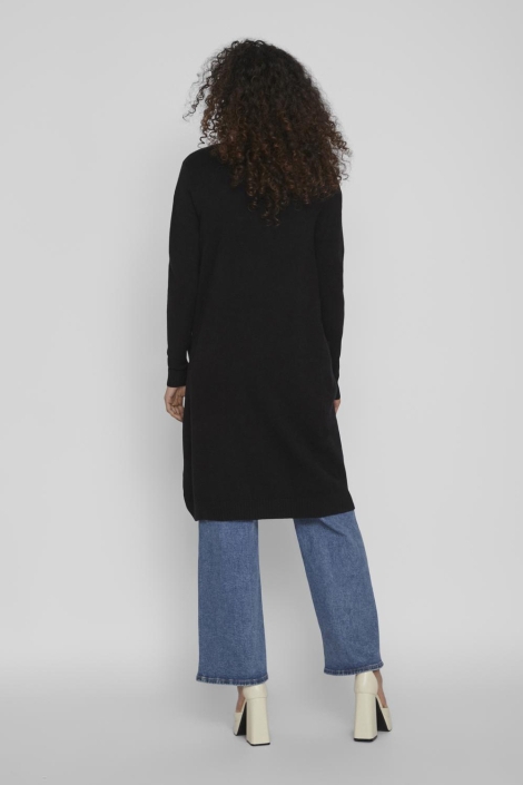 Vila zwarte dames vest | Model achteraanzicht