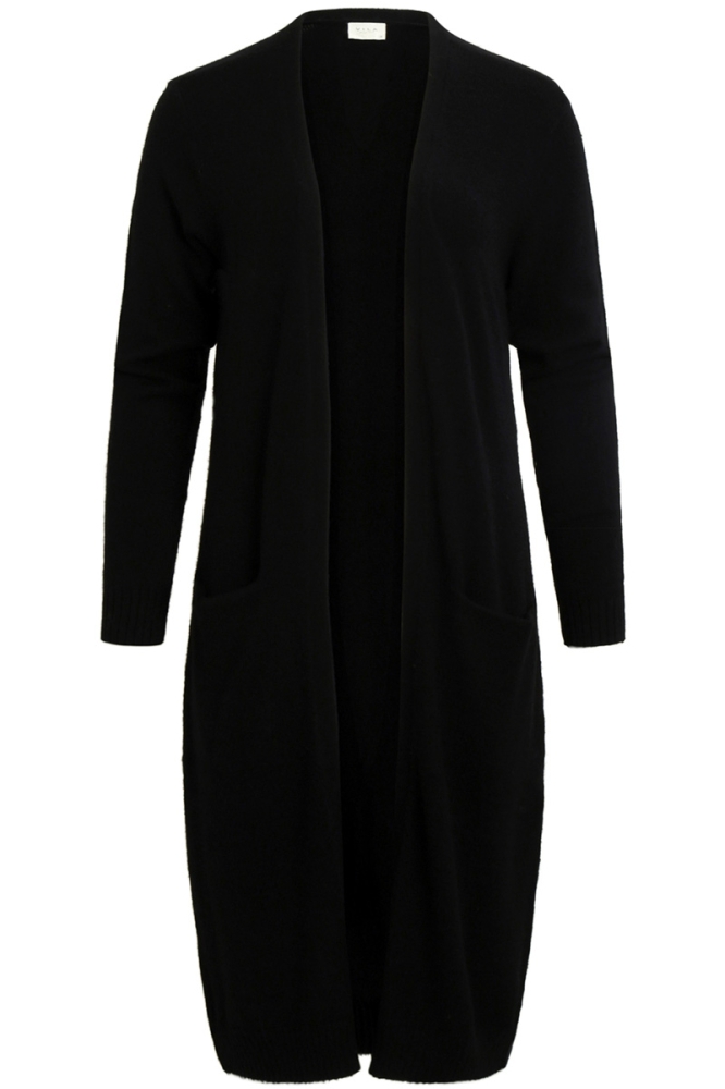 Vila zwarte dames vest | Vooraanzicht