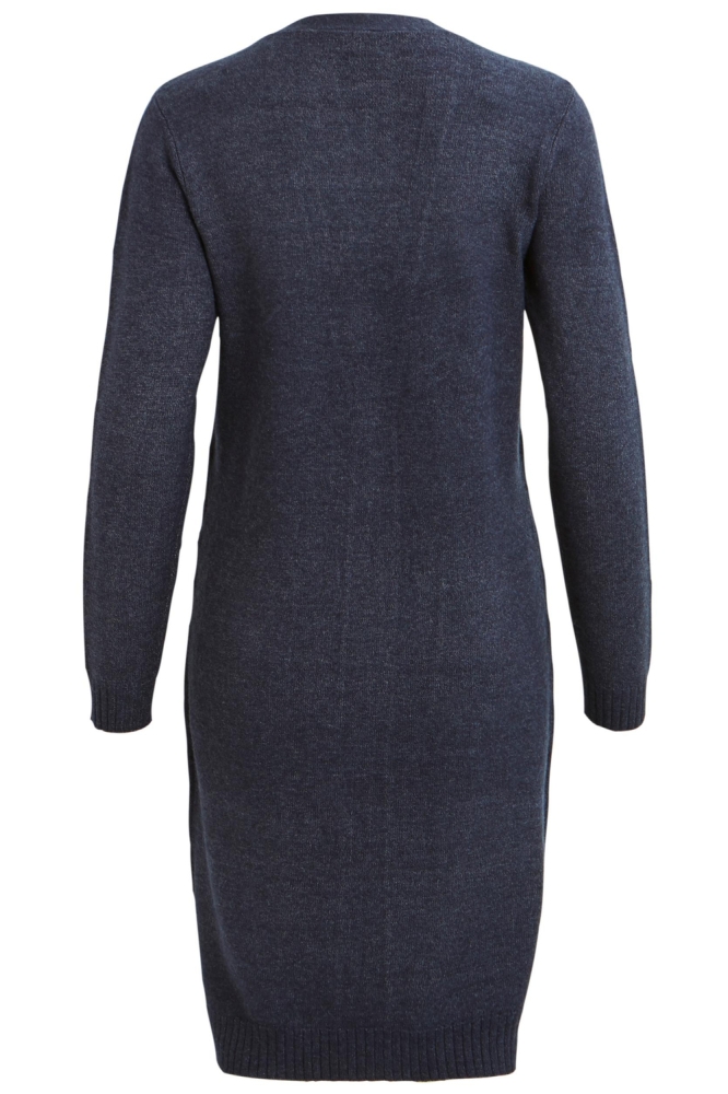 Vila blauwe dames vest | Achteraanzicht