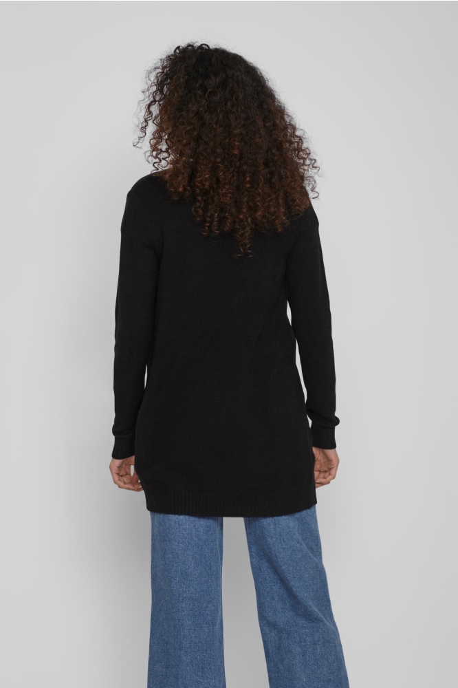 Vila zwarte dames vest | Model achteraanzicht