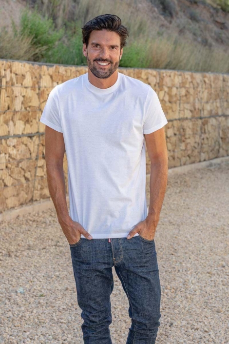 RJ Bodywear witte heren t-shirt | Sfeerbeeld, In situatie