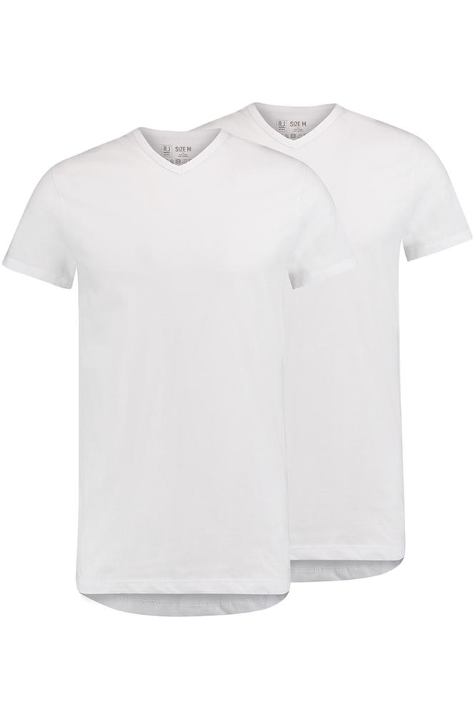 RJ Bodywear witte heren t-shirt | Vooraanzicht