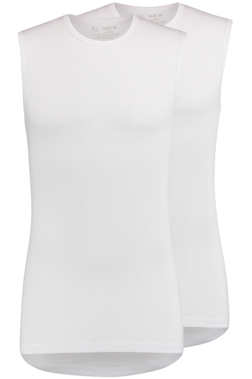 RJ Bodywear T-shirt ASSEN SLEEVELESS 2PACK WIT
