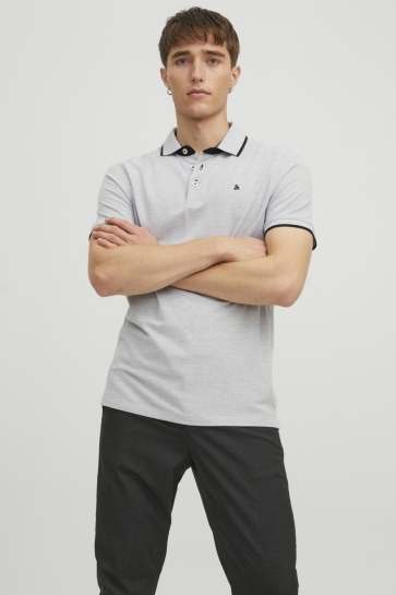 Jack & Jones jjepaulos polo ss noos Grijs