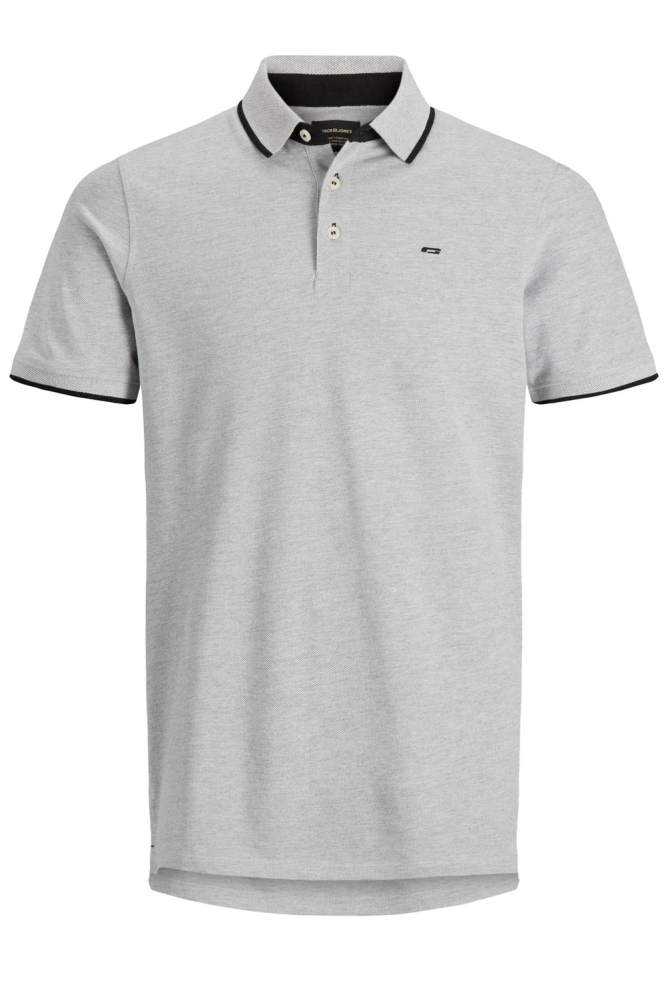 Jack & Jones grijze heren polo | Vooraanzicht