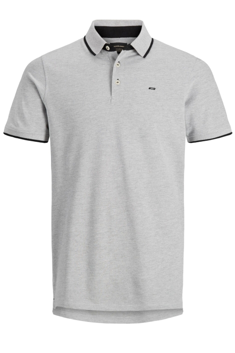 Jack & Jones grijze heren polo | Vooraanzicht