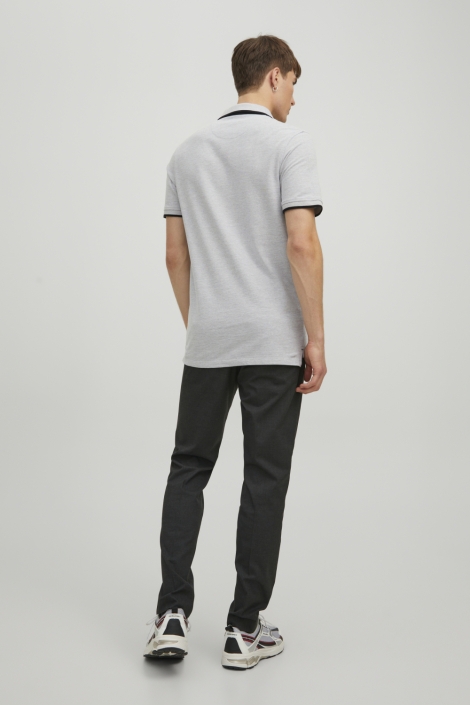 Jack & Jones grijze heren polo | Model