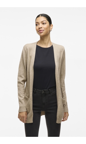 VIRIL L/S OPEN KNIT CARDIGAN-NOOS 14044041 Natural Melange