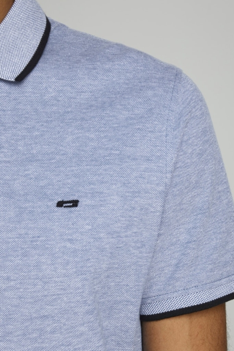 Jack & Jones blauwe heren polo | Close up
